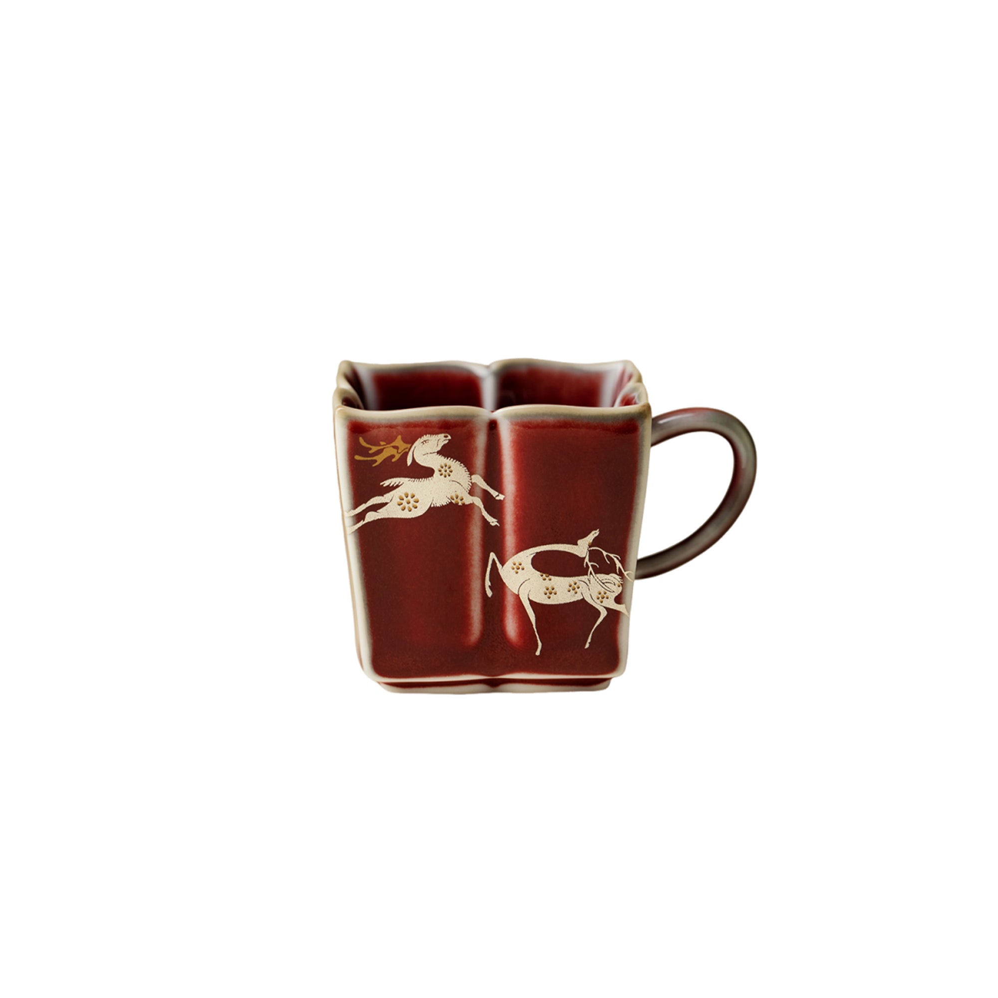 Auspicious Leaping Deer Cup