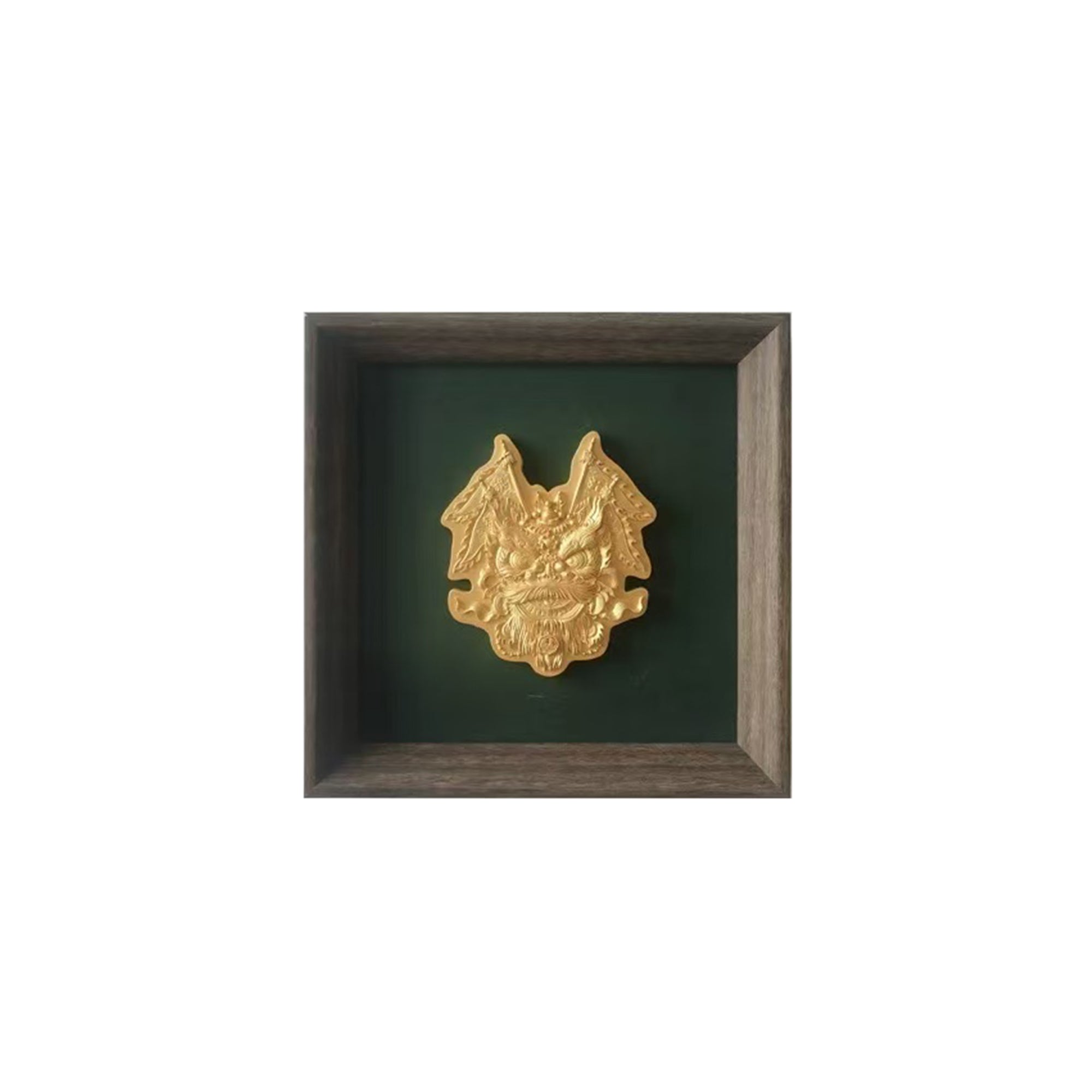 Asian-Inspired Golden Relief Framed Wall Art 215x215