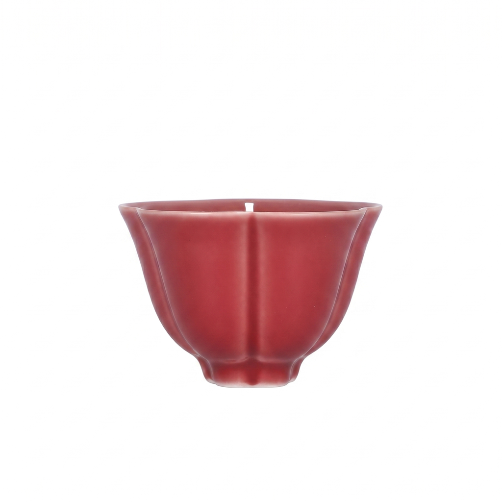 Oxblood Red Porcelain Candle | Winter Plum Soy Wax