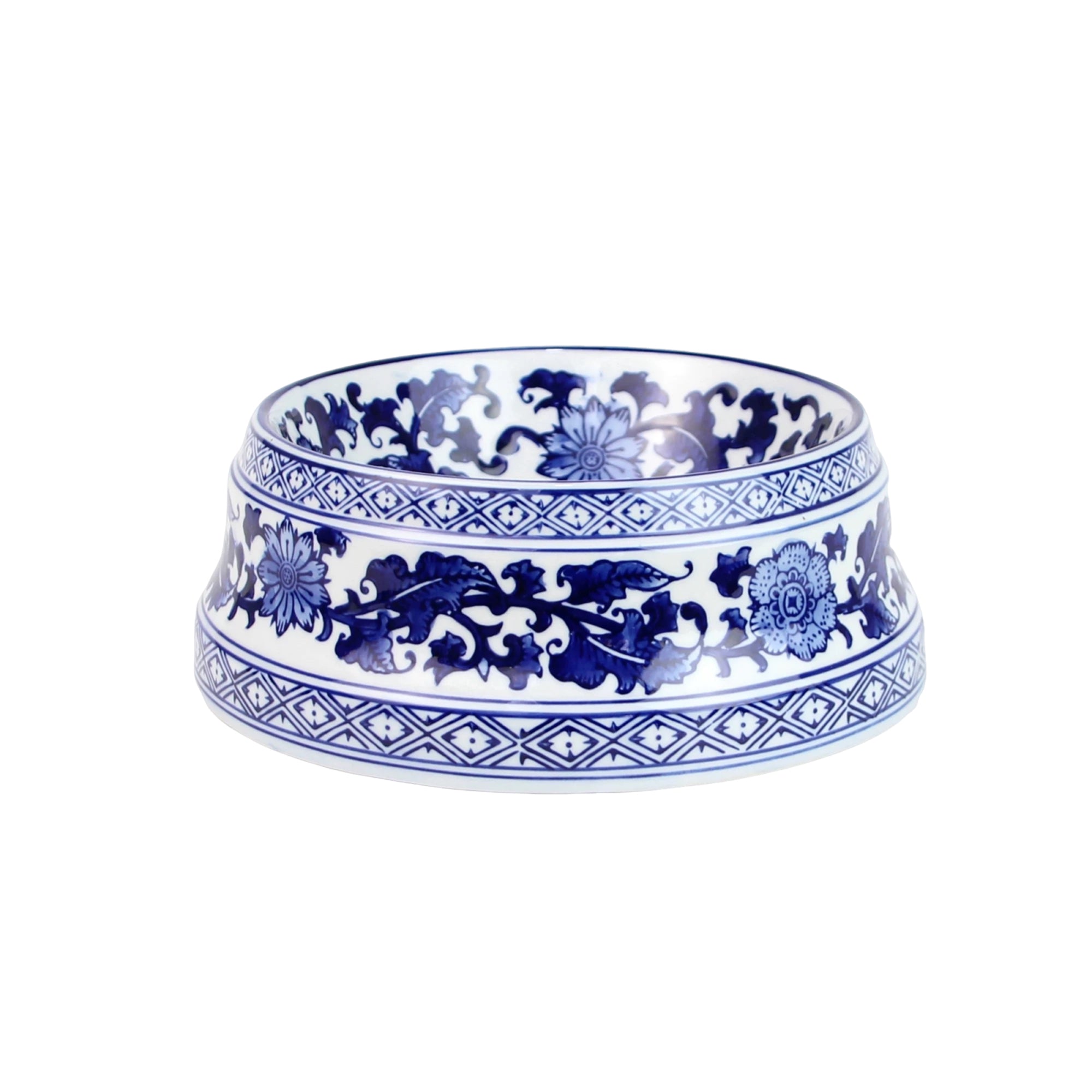 Glazy Blue and White Hand Painted Porcelair Cat/Dog Pet Bowl