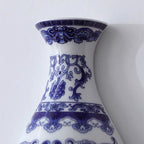 Vintage Blue & White Porcelain Wall Vase