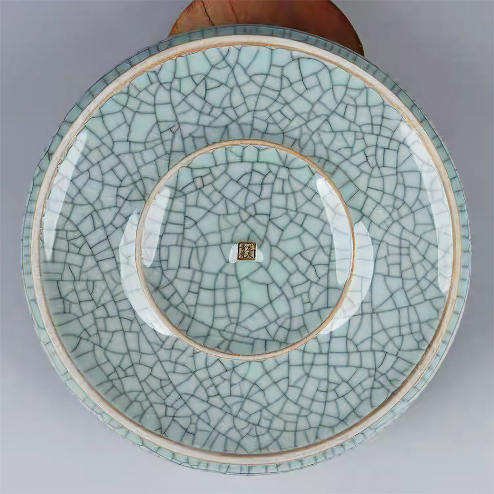 Crackle Celadon Pet Bowl