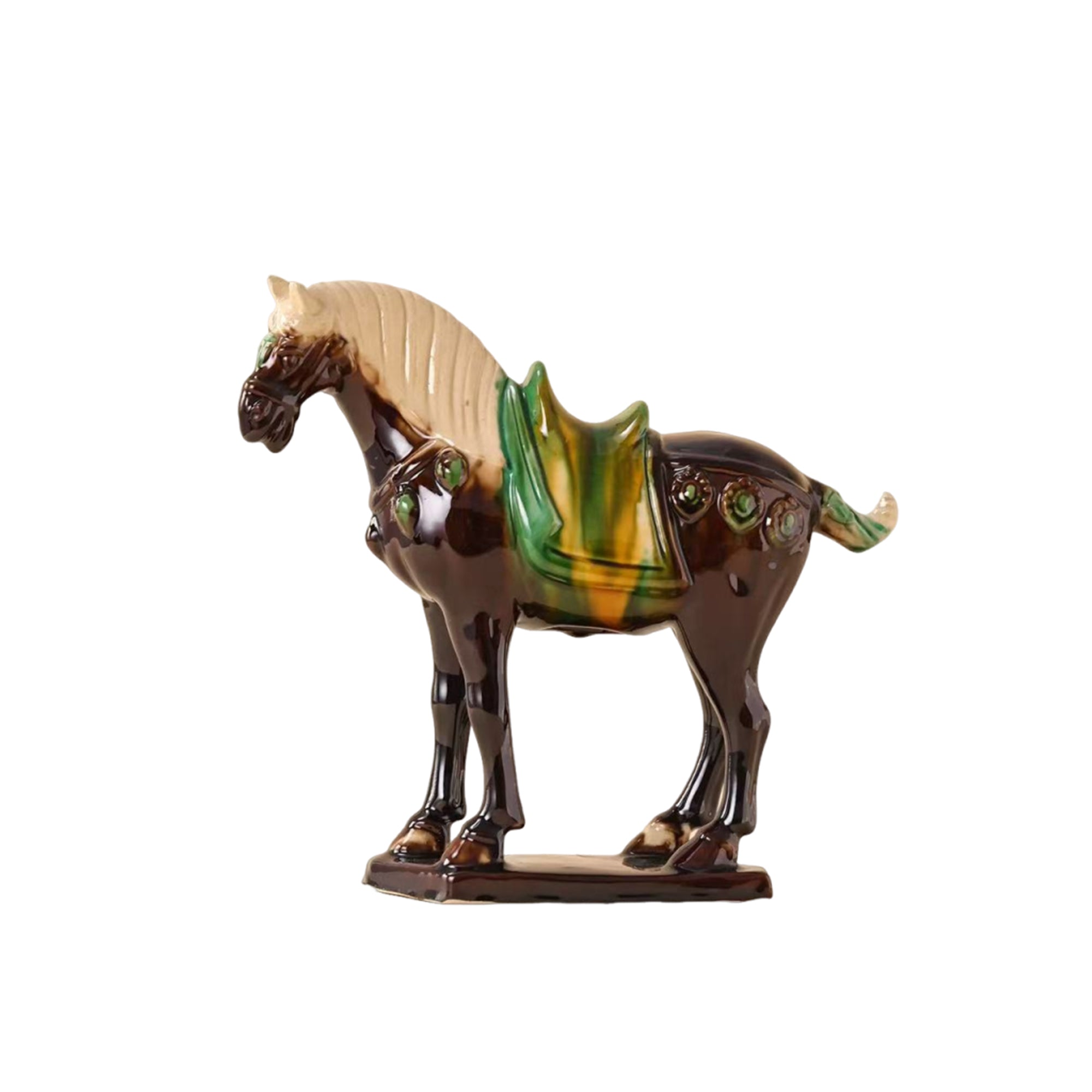 Tang Sancai Guardian Horse Figurine