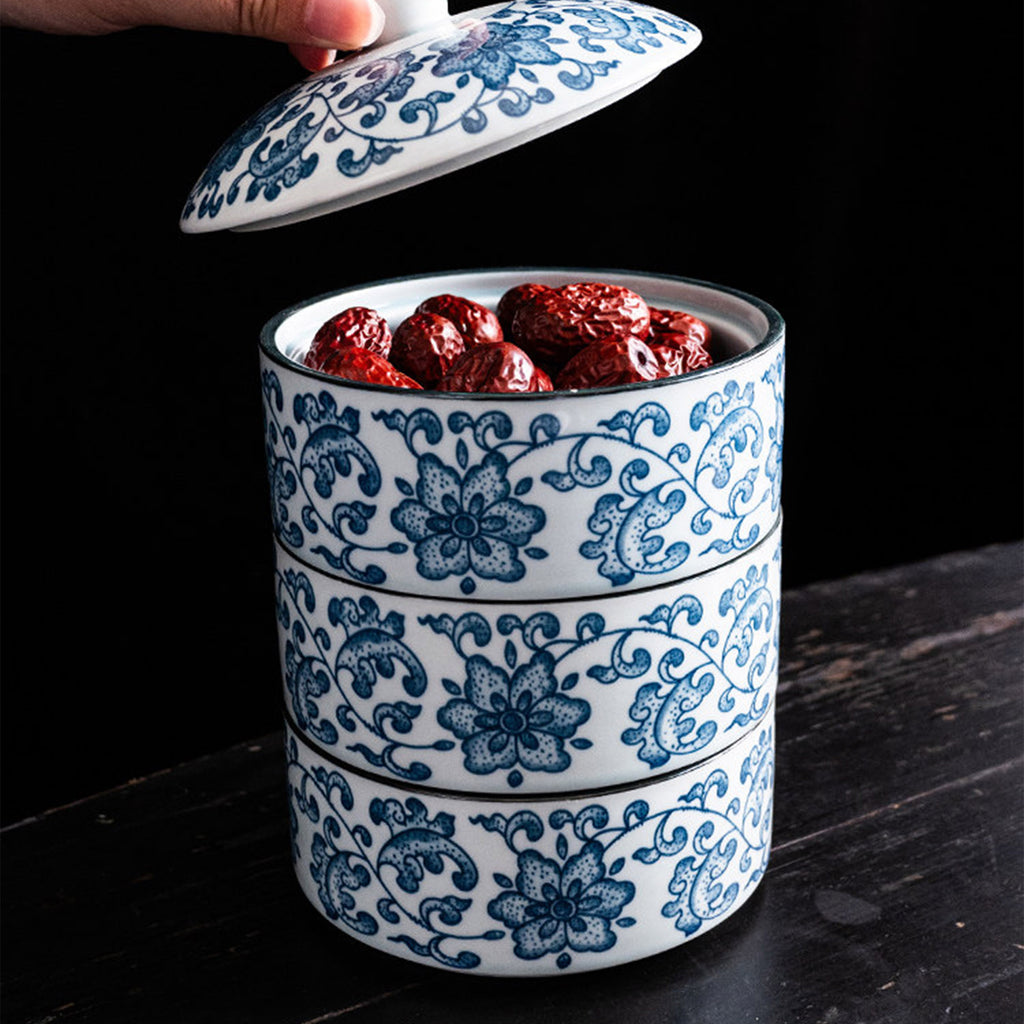 Blue Blossom Tiered Fruit Tray