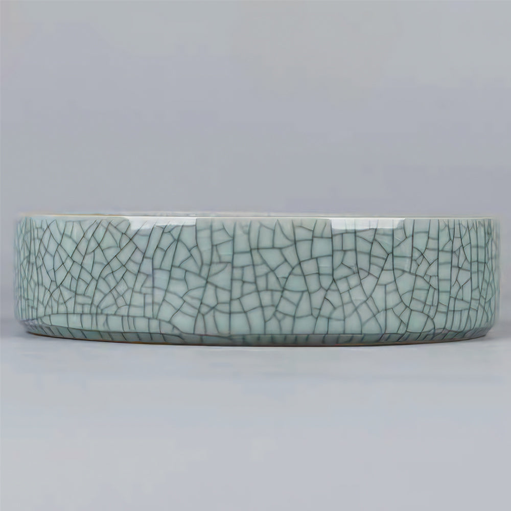 Crackle Celadon Pet Bowl