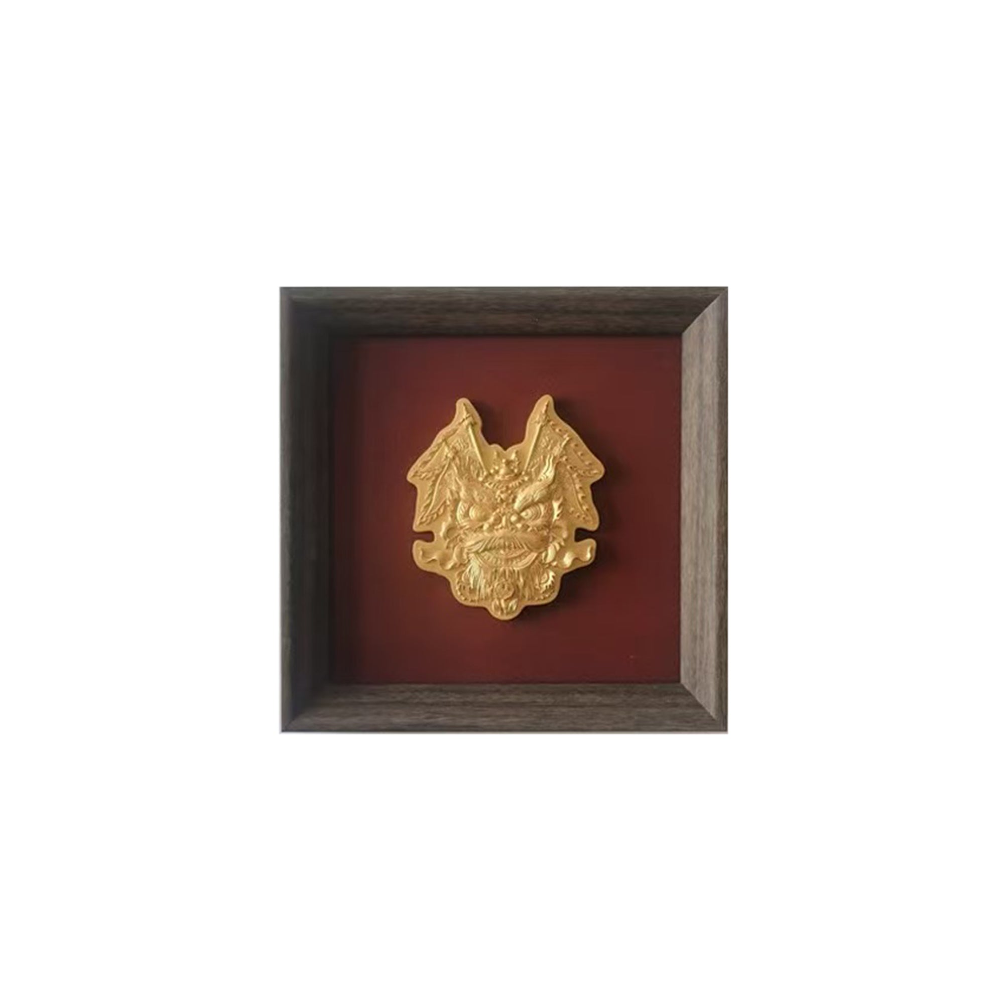Asian-Inspired Golden Relief Framed Wall Art 215x215