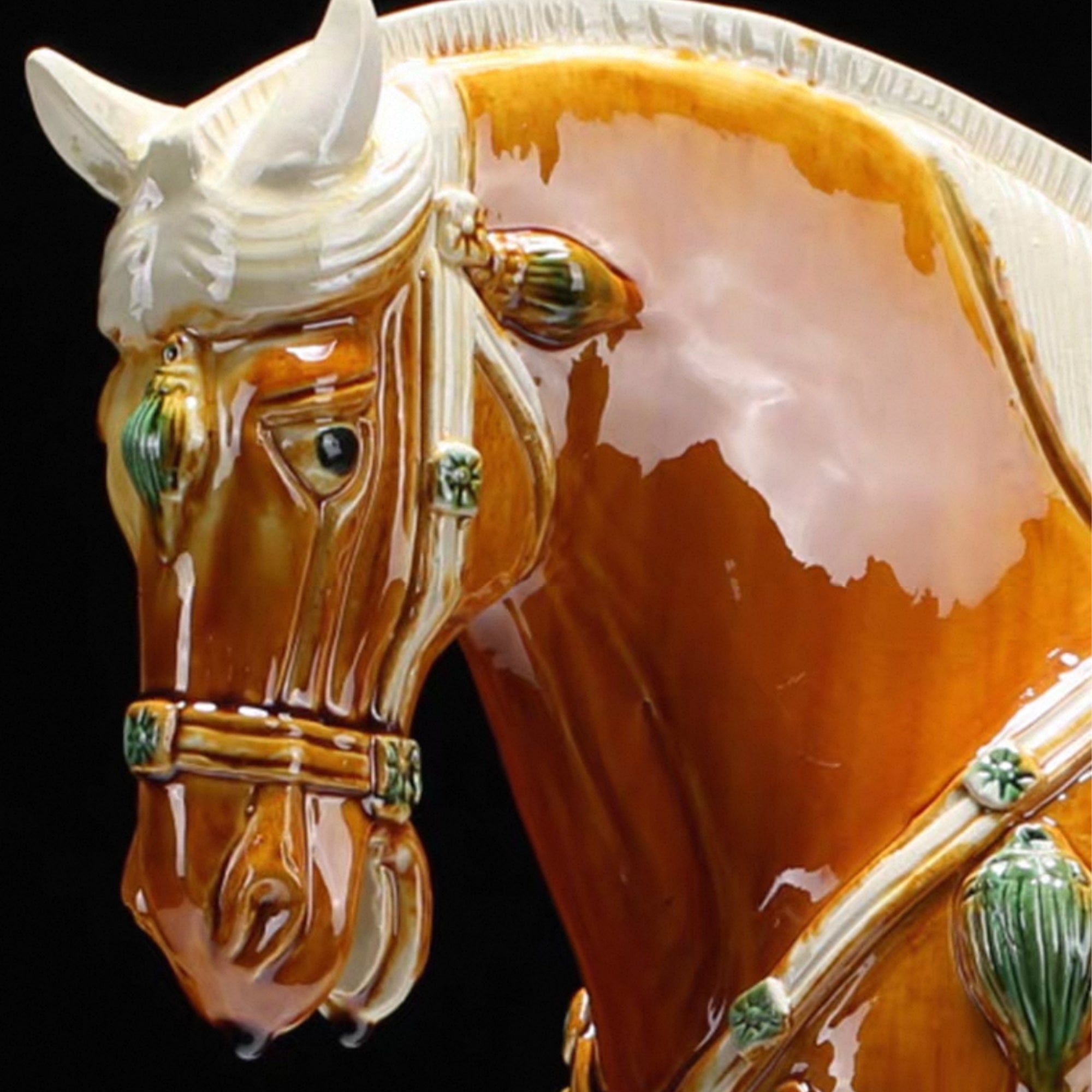 Tang Sancai Guardian Horse Figurine