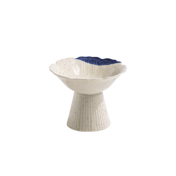 Handmade Ceramic Pet Food Bowl with Stand – Stylish and Functional Pet Feeder (5-inch)