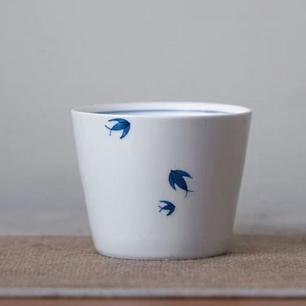 Indigo Petals Duo – 8-Piece Blue & White Porcelain Dinner Set for 2 People