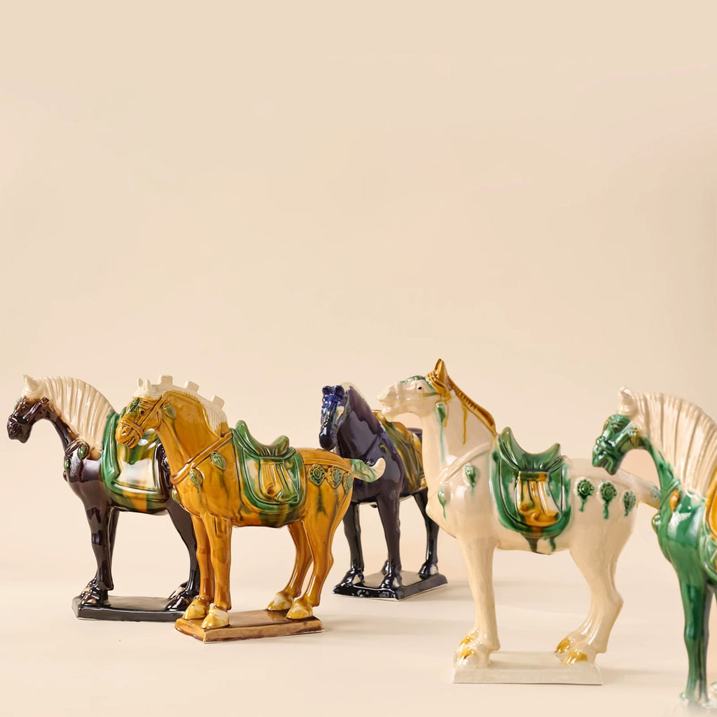 Tang Sancai Guardian Horse Figurine