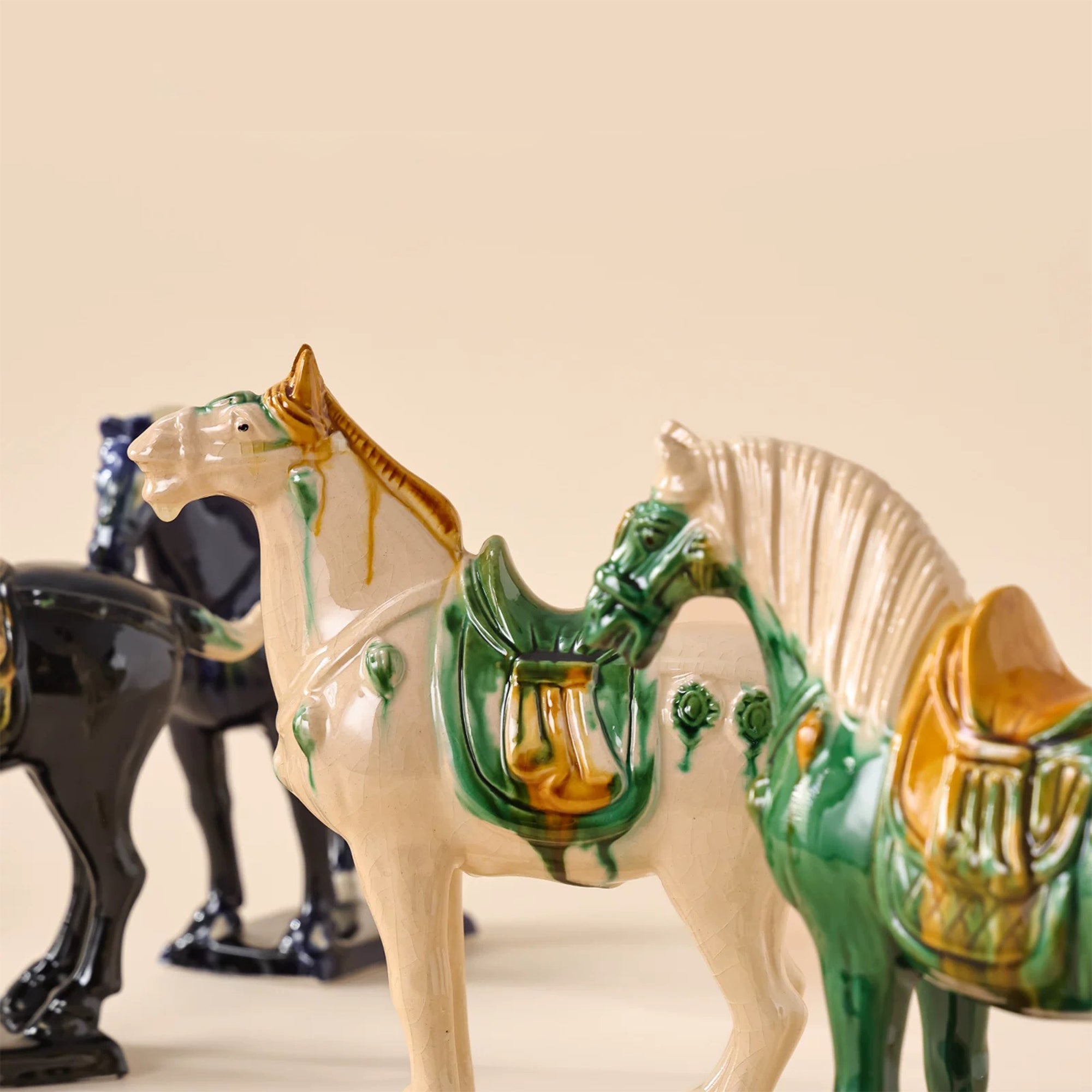 Tang Sancai Guardian Horse Figurine