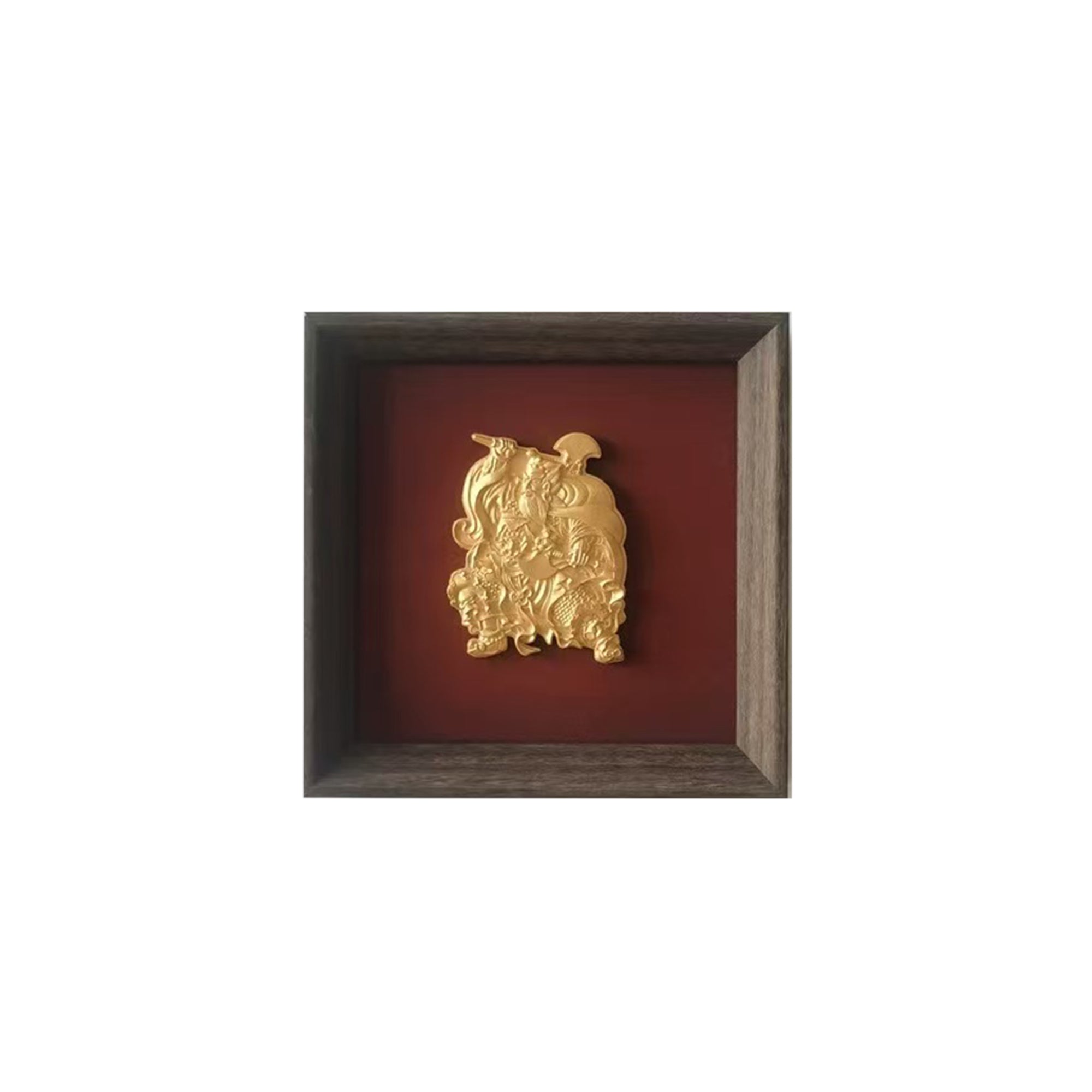 Asian-Inspired Golden Relief Framed Wall Art 215x215