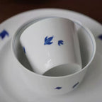 Indigo Petals Duo – 8-Piece Blue & White Porcelain Dinner Set for 2 People