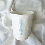 Jiayu · Flowing Eternity · Hand-Pinched White Porcelain Cup