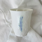 Jiayu · Flowing Eternity · Hand-Pinched White Porcelain Cup