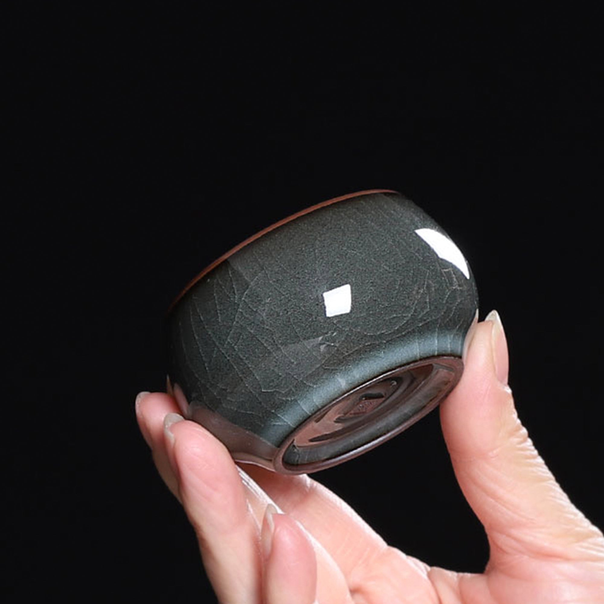 Leaf Crackle Tea Pot Cup Set