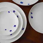 Indigo Petals Duo – 8-Piece Blue & White Porcelain Dinner Set for 2 People
