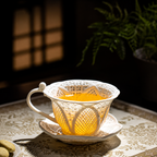 Nivelle Dehua Porcelain Woven Teacup & Saucer