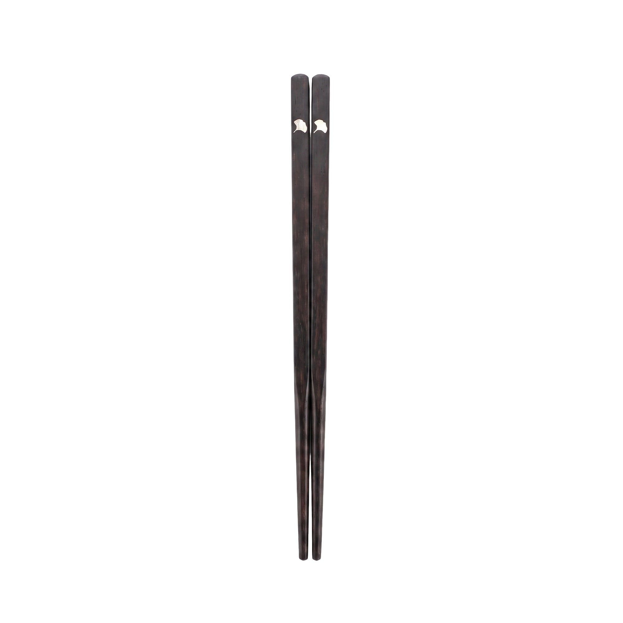 Noir Ginkgo Silver Leaf Ebony Chopsticks