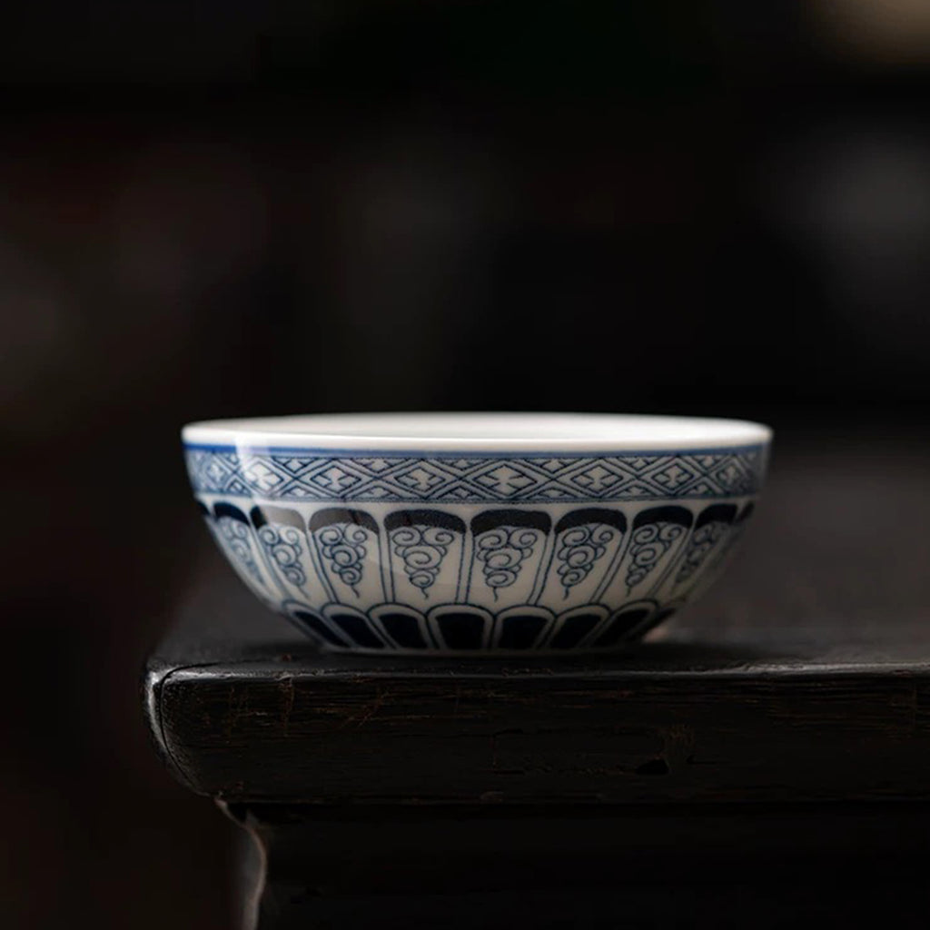 Hand-Painted Scrollwork Tea Cup