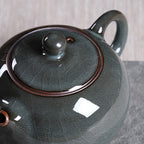 Leaf Crackle Tea Pot Cup Set