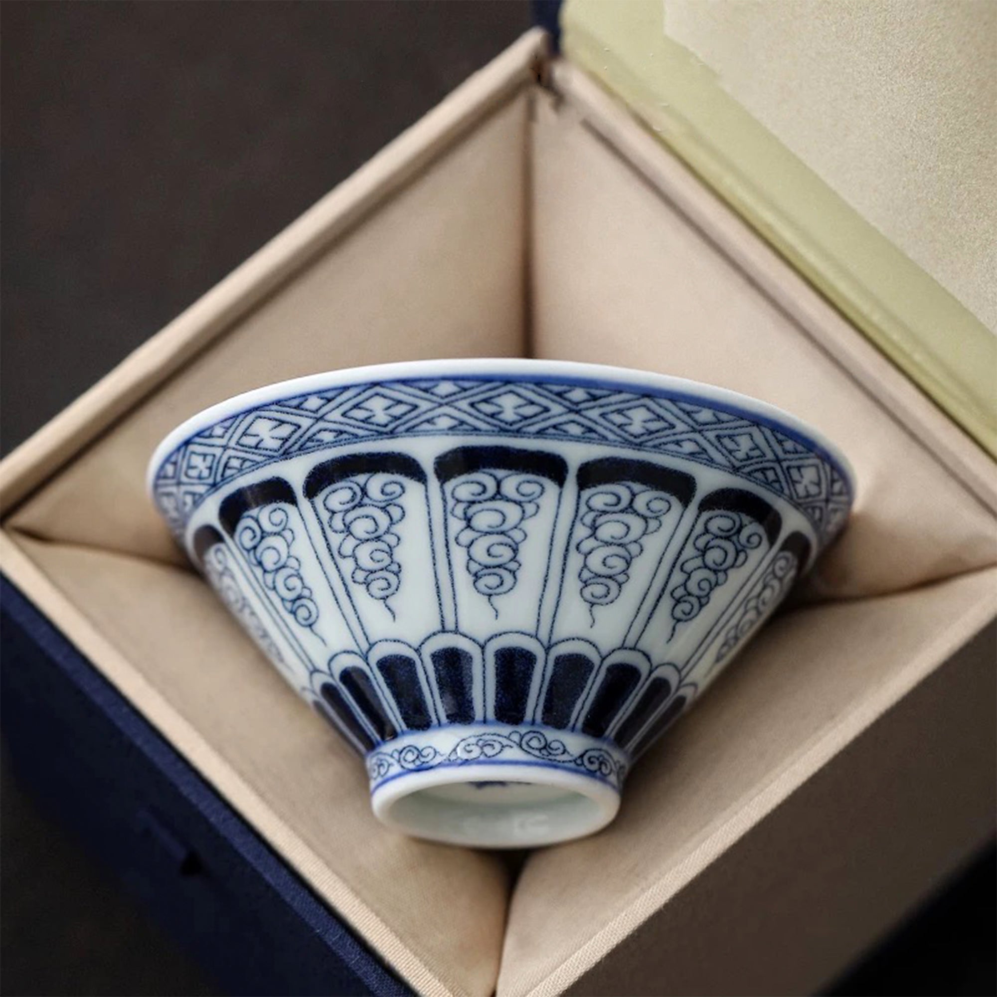 Hand-Painted Scrollwork Tea Cup
