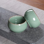 Leaf Crackle Tea Pot Cup Set