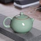 Leaf Crackle Tea Pot Cup Set