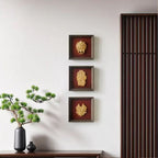Asian-Inspired Golden Relief Framed Wall Art 215x215