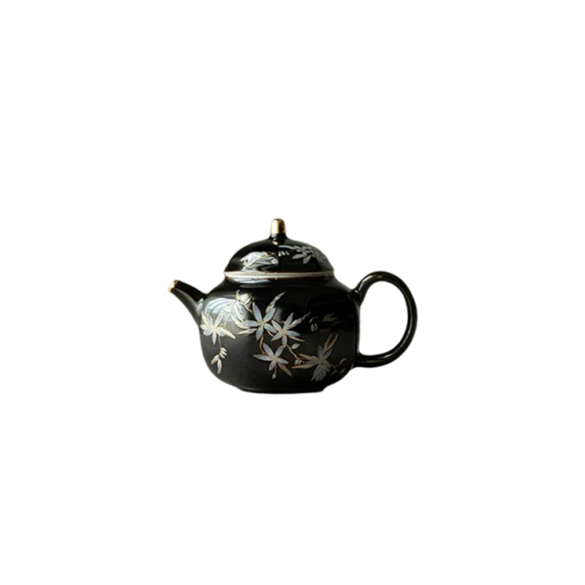 Black Gold Glaze Hand-painted Tea Set