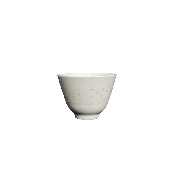 White Rice-Pattern Porcelain Ergang Cup