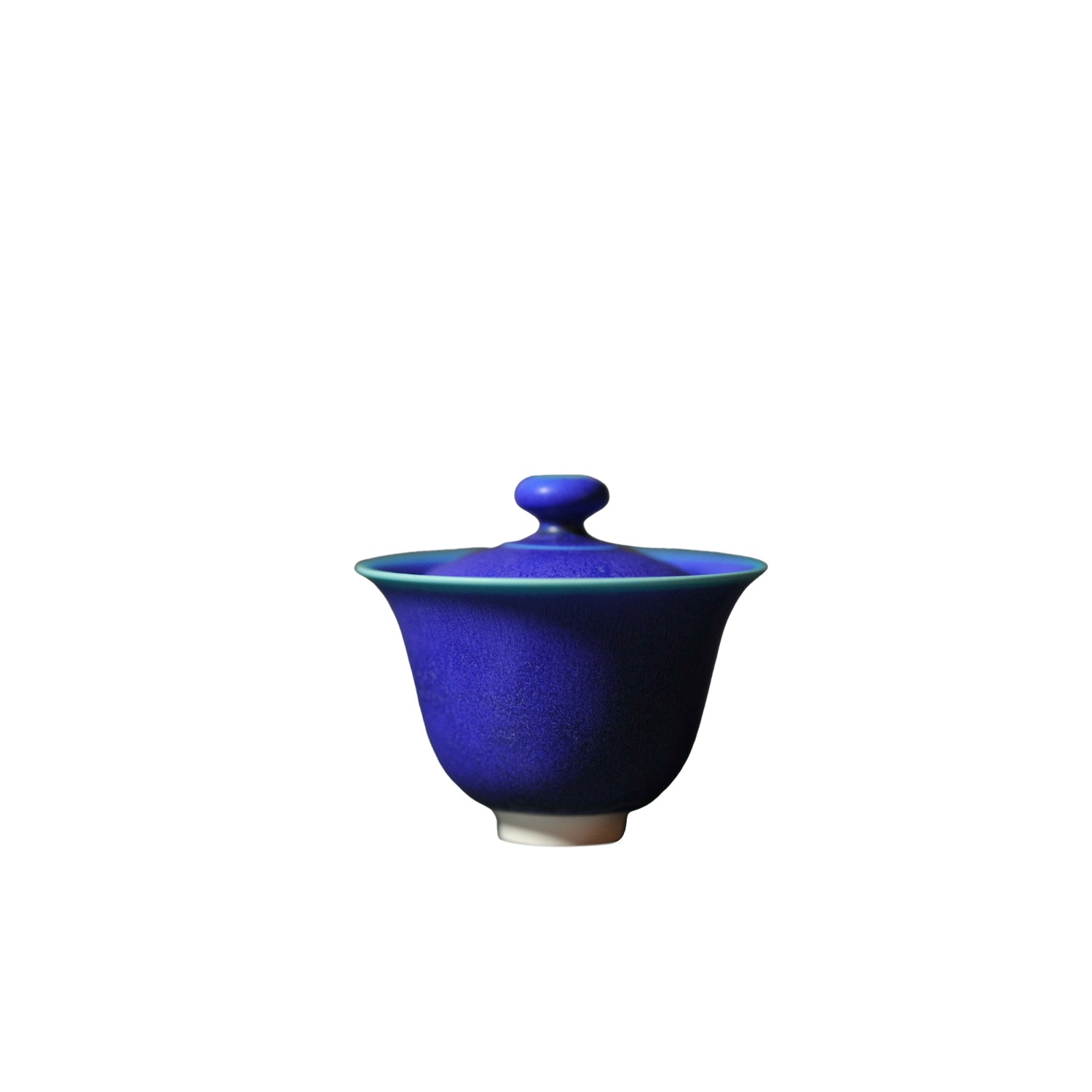 Yuanzhong, W. Unnamed Kiln｜Jade Clay Peacock Blue Gaiwan Lidded Bowl