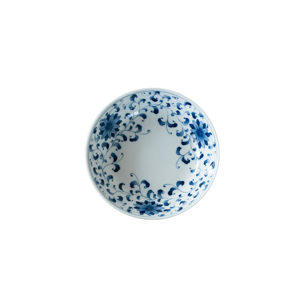 Blue and White Chrysanthemum Arabesque Deep Plate