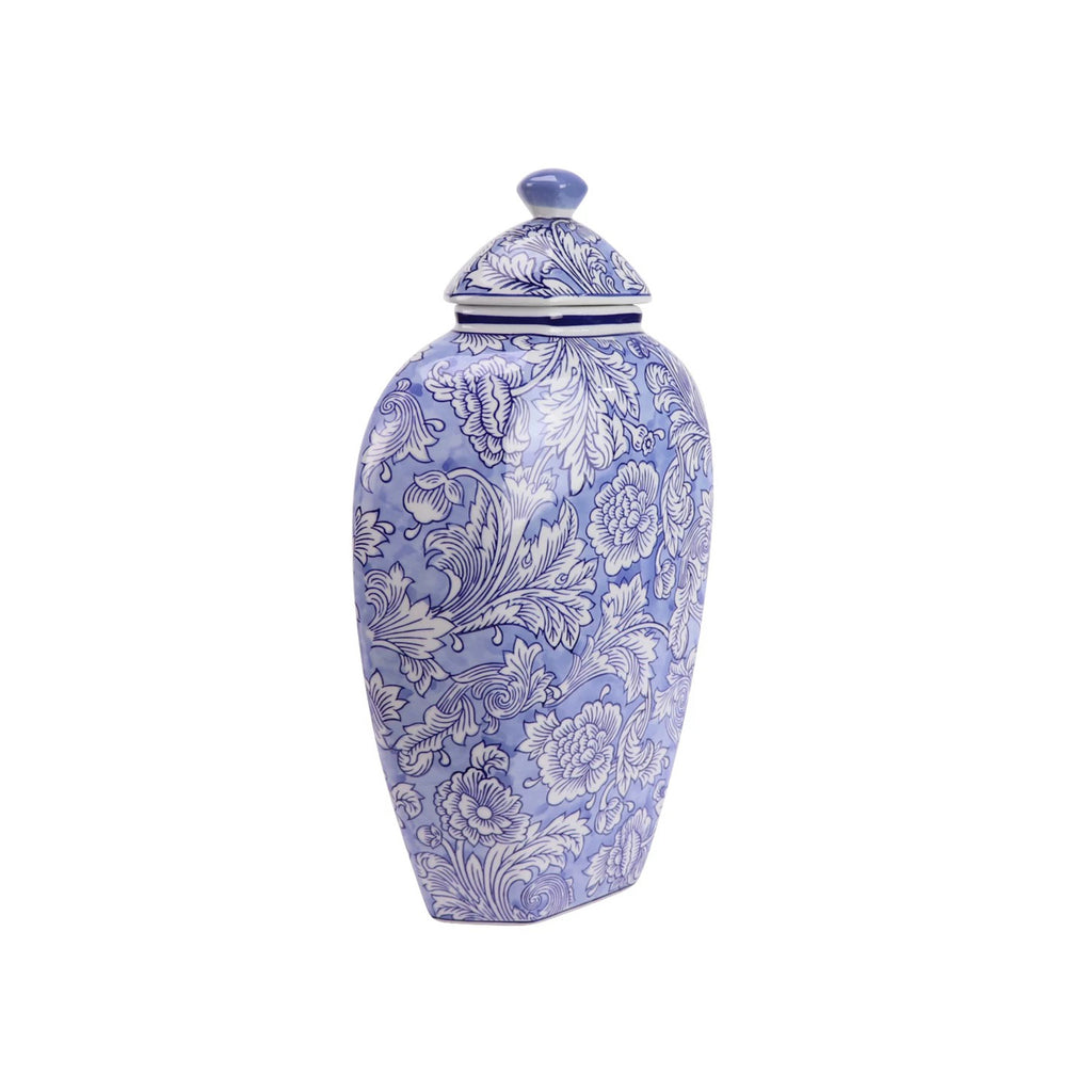 Modern Chinese Blue and White Floral Vase