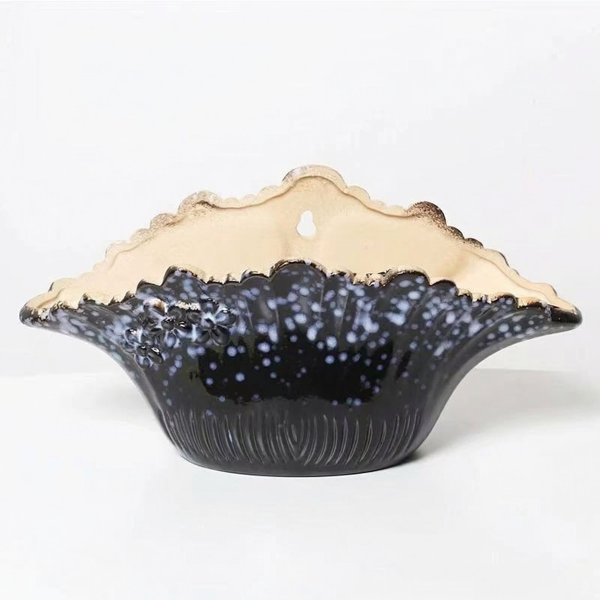 Eclipsed Bloom Ceramic Wall Vase