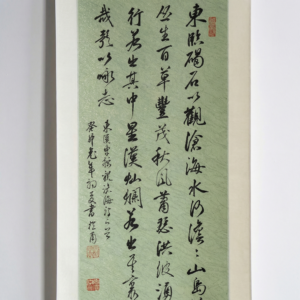 Traditional Chinese Calligraphy Hanging Scroll - Hand-brushed Wall Art - Timeless Spirit | 1240x300mm