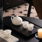 Jade Snow Gongfu Tea Set – 11-Piece White Porcelain Collection