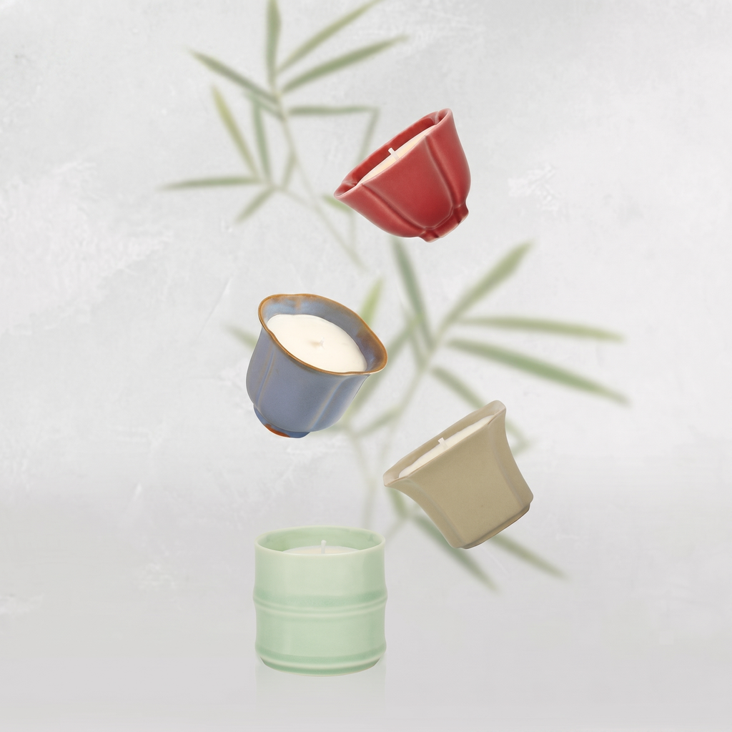 Jun Ware Porcelain Candle | Crabapple Blossom Soy Wax