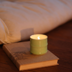Bamboo Celadon Porcelain Candle | Moso Bamboo Soy Wax