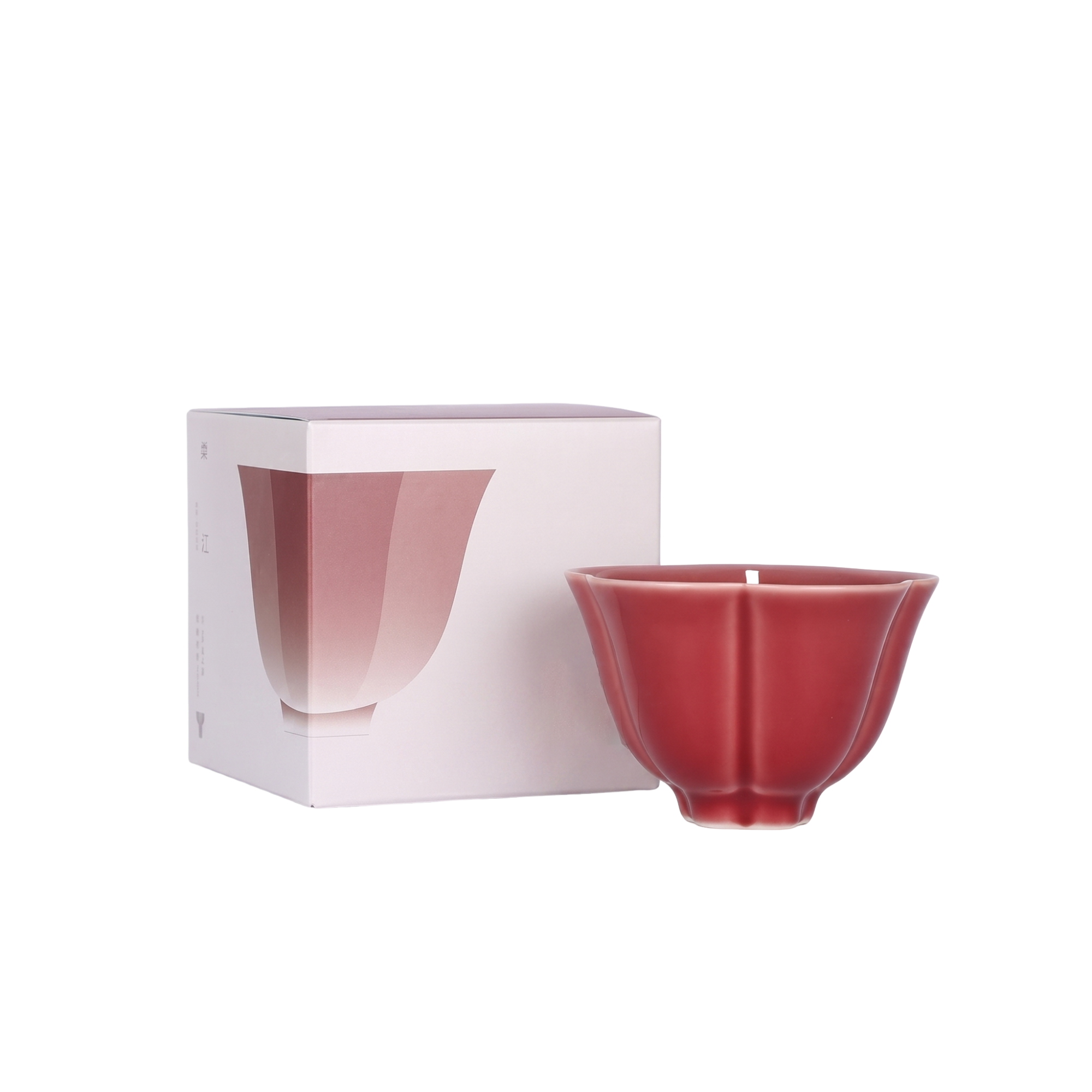Oxblood Red Porcelain Candle | Winter Plum Soy Wax