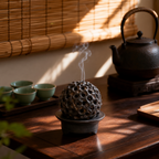 Dragon Ball Porcelain Incense Burner with Incense Sticks — Taihu Stone Sculpture