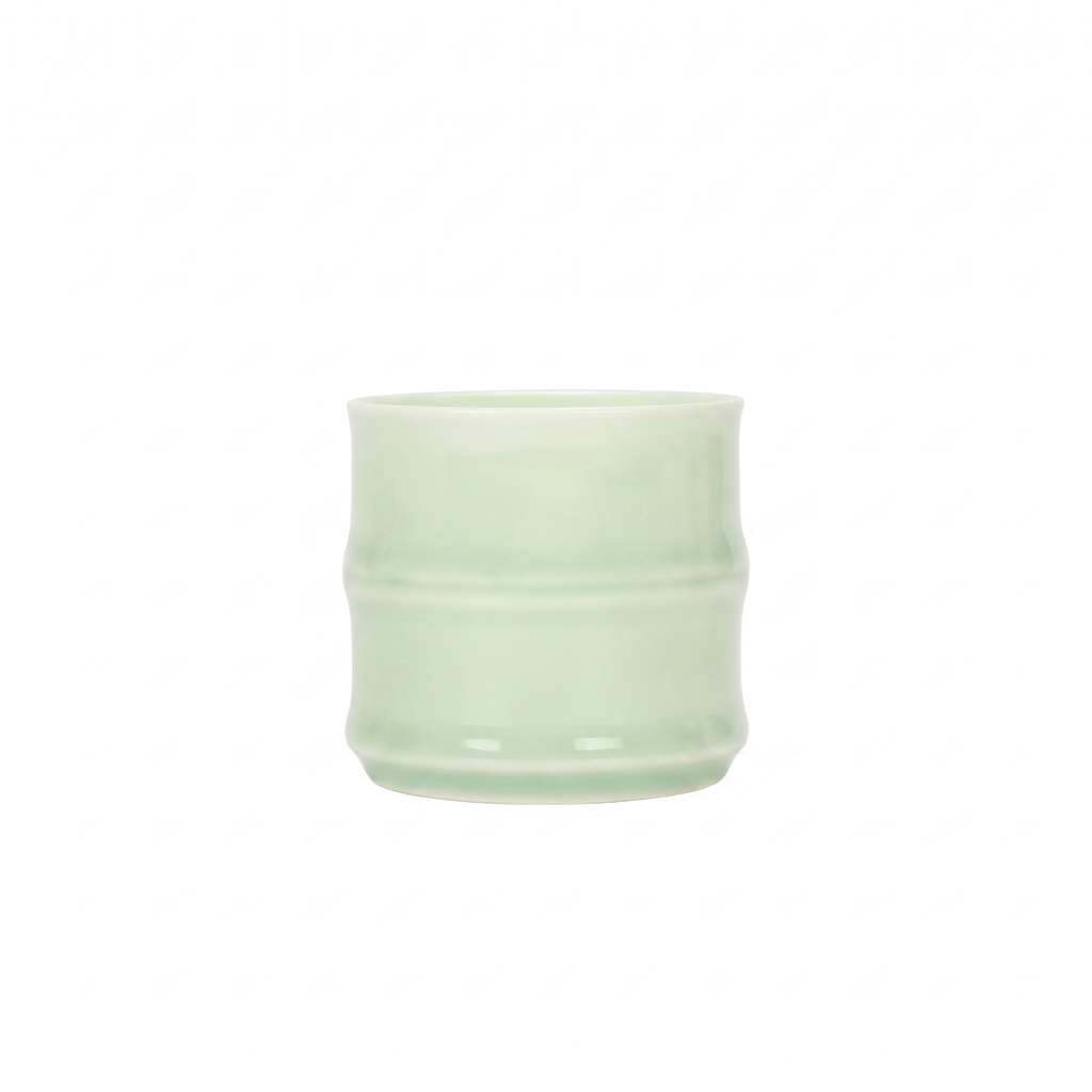 Bamboo Celadon Porcelain Candle | Moso Bamboo Soy Wax