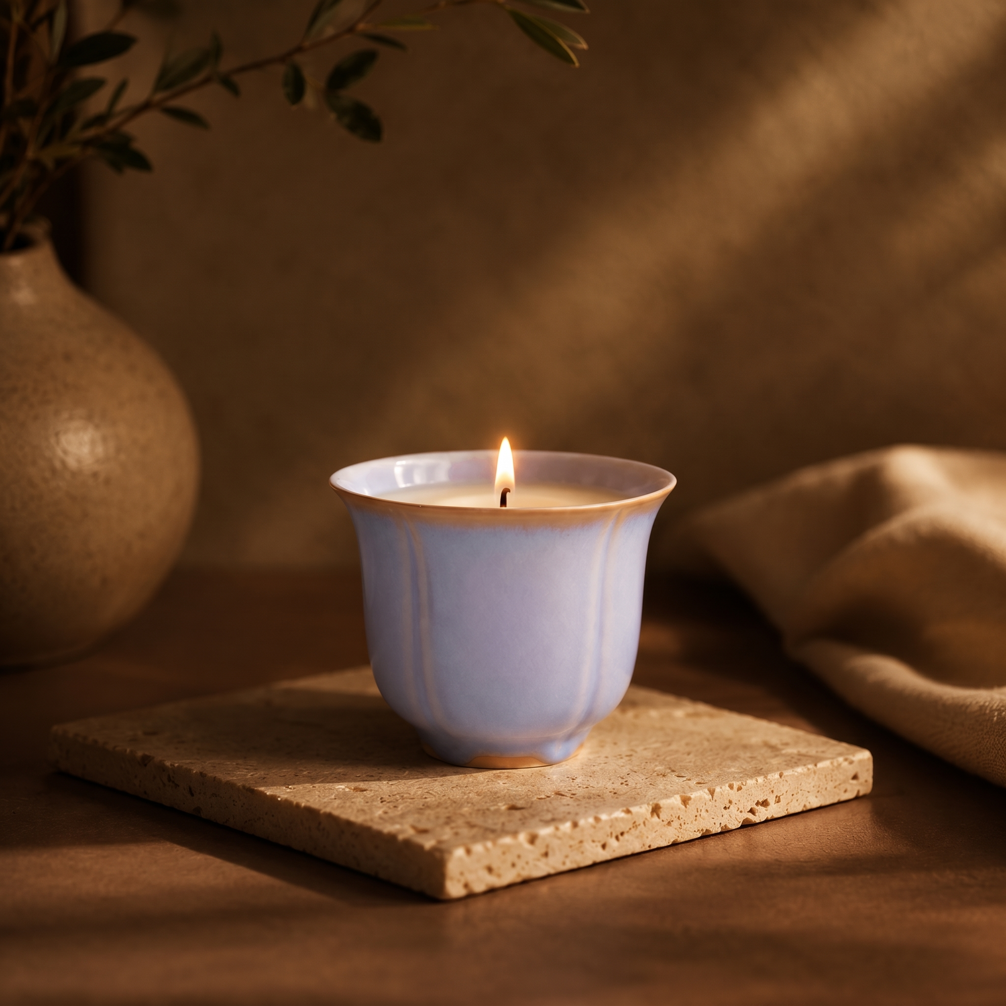 Jun Ware Porcelain Candle | Crabapple Blossom Soy Wax