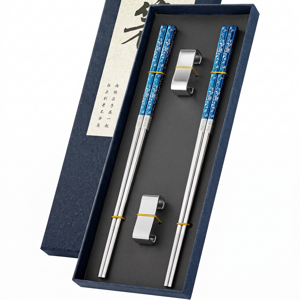 Lianhua Bloom Chopsticks Gift Set – 2 Pairs