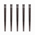 Noir Ginkgo Silver Leaf Ebony Chopsticks