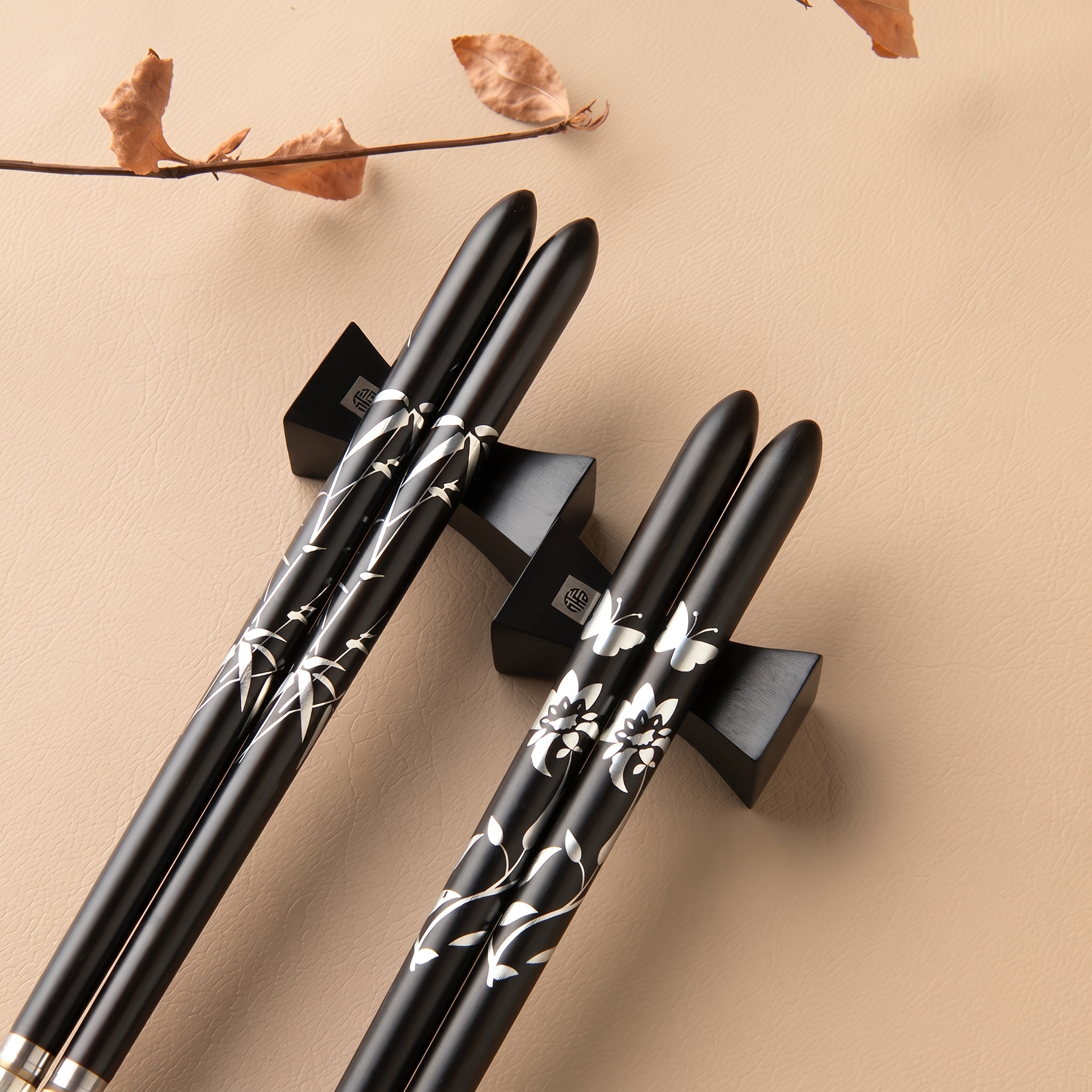 Sterling Silver Ebony Chopsticks