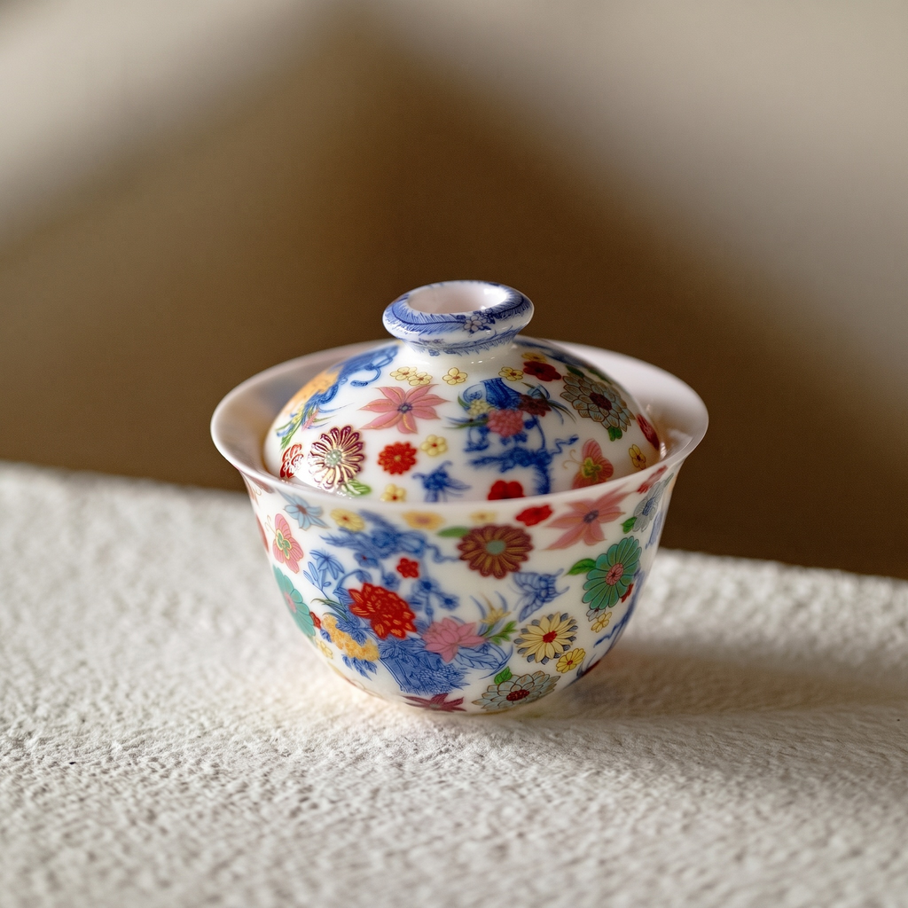 Imperial Garden Bloom Floravale Porcelain Gaiwan