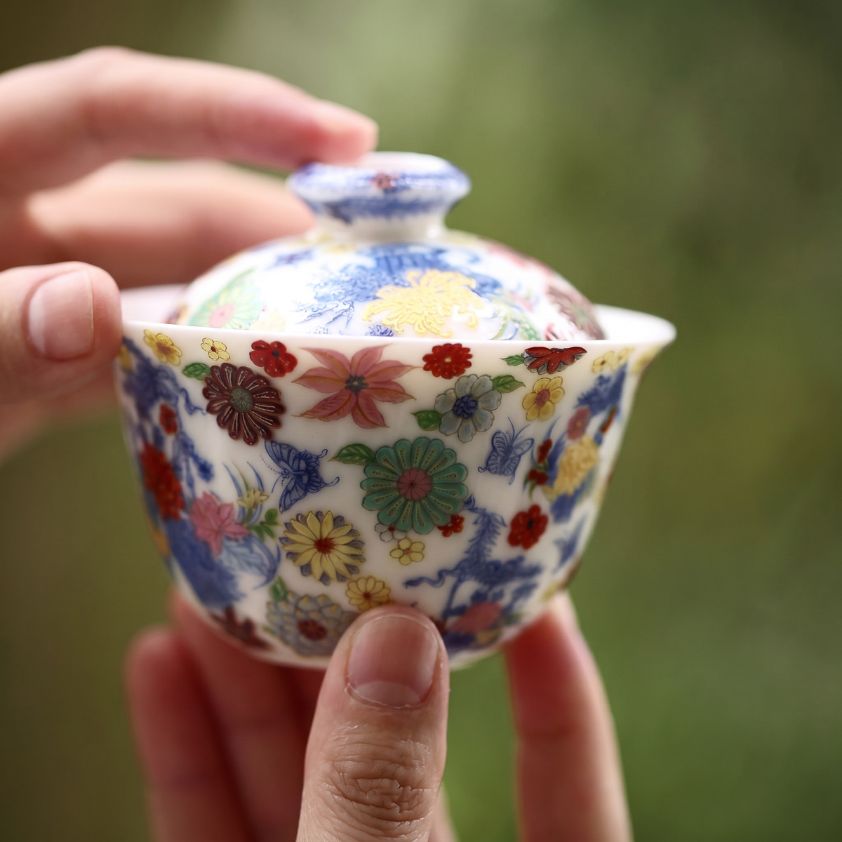 Imperial Garden Bloom Floravale Porcelain Gaiwan