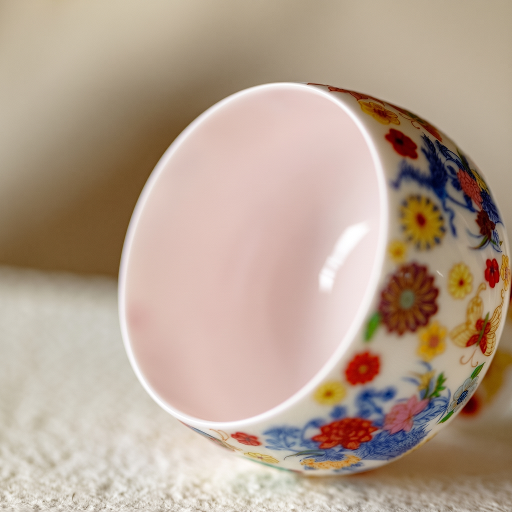 Imperial Garden Bloom Petalcrest Footed Porcelain Cup