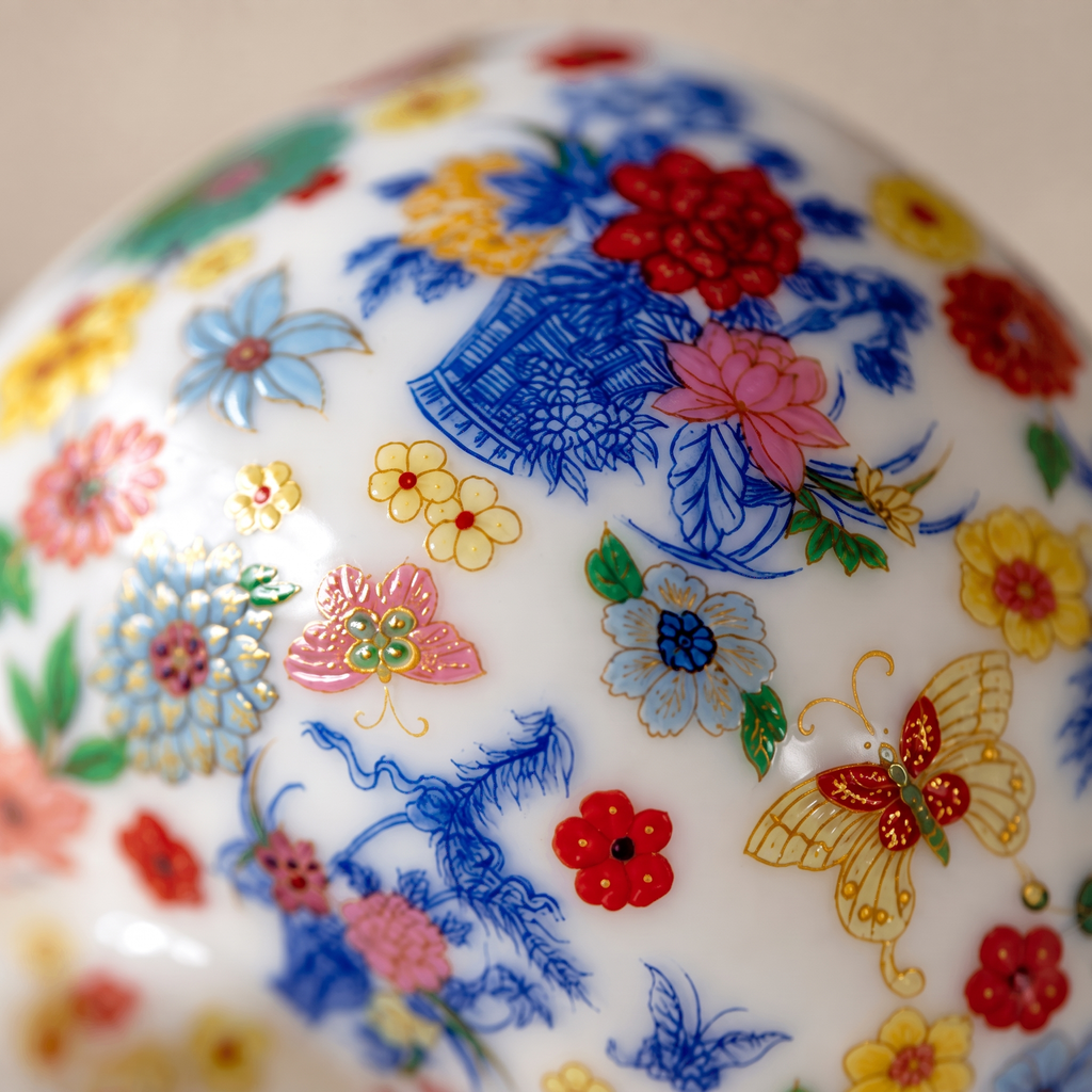 Imperial Garden Bloom Petalcrest Footed Porcelain Cup